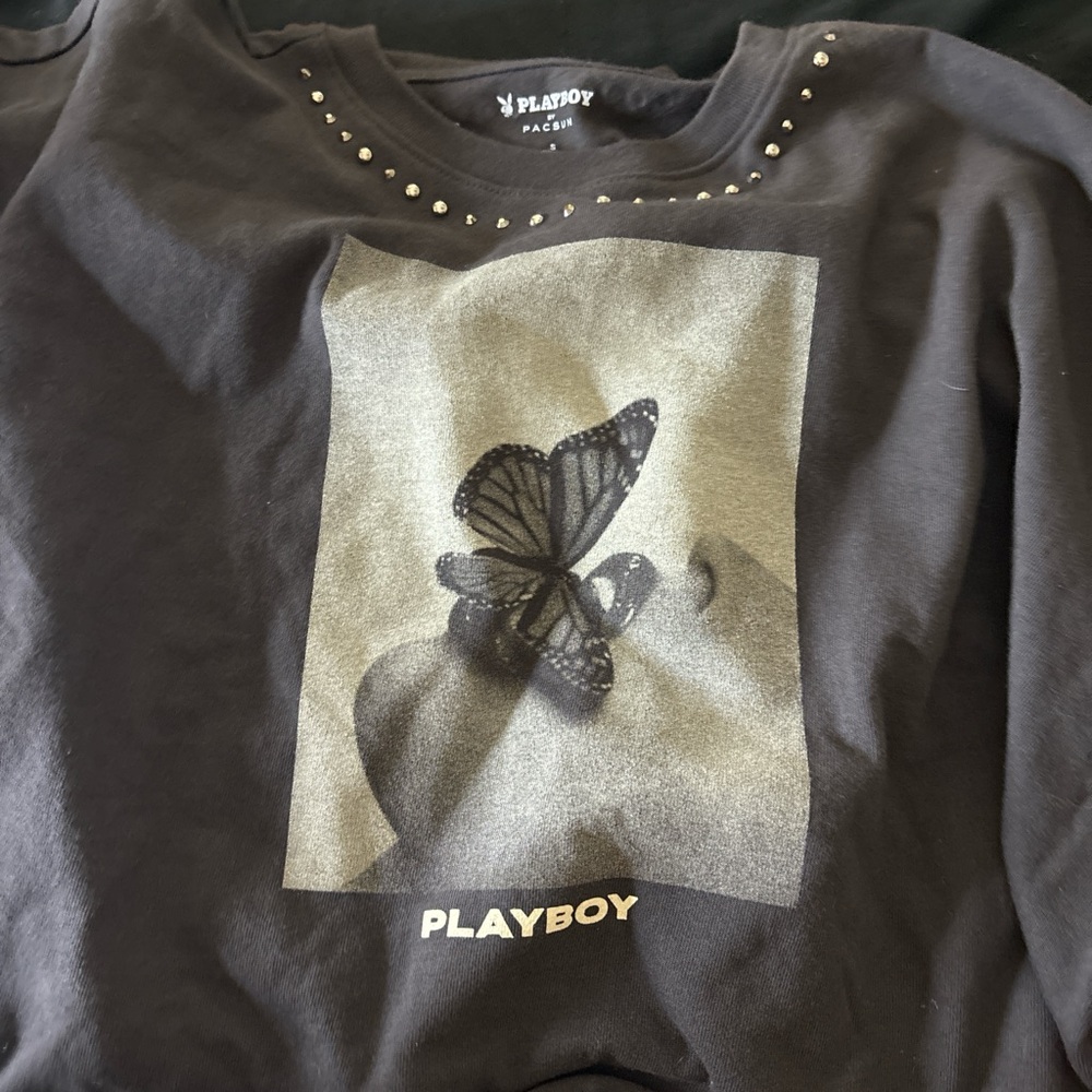 Playboy t-shirt with rhinestones